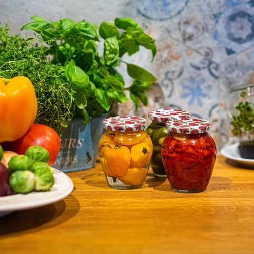 Skrūvējamais vāciņš fi 82/6 ar paprikas zīmējumiem – 10 gab. - 4