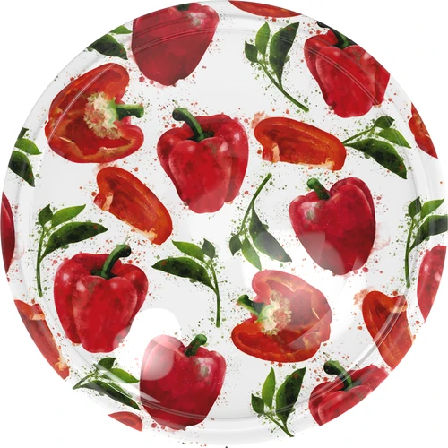 Skrūvējamais vāciņš fi 82/6 ar paprikas zīmējumiem – 10 gab.