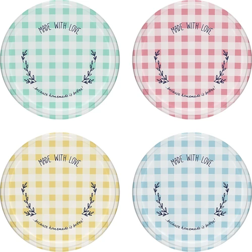 Skrūvējami vāciņi fi 82/6, rūtoti - 10 gab.