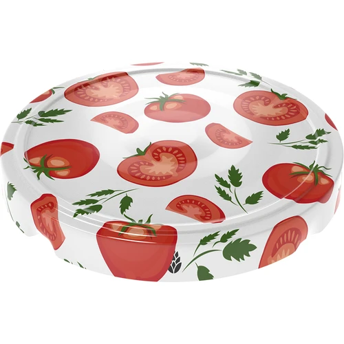 Skrūvējams vāciņš fi 66/4 ar tomātu motīvu - 10 gab. - 2