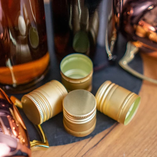 Skrūvējams vāciņš pudelēm fi31,5/24 - zelta - 6 gab. - 2