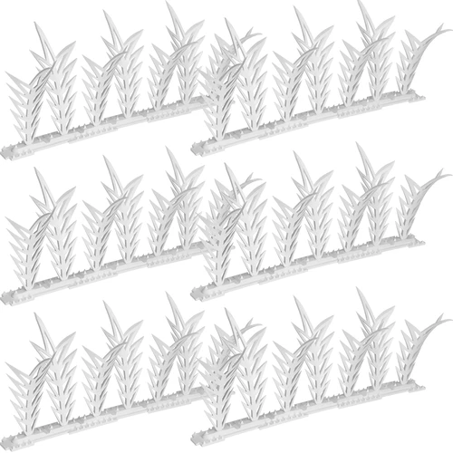 Sloksnes ar tapām putnu atbaidīšanai, dekoratīvas, baltas - no plastmasas, 6 gab. - 2