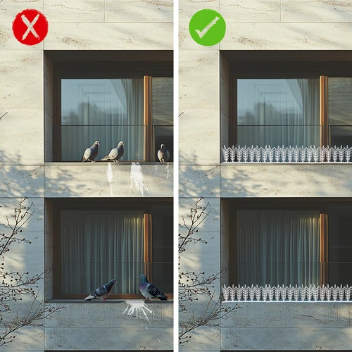 Sloksnes ar tapām putnu atbaidīšanai, dekoratīvas, baltas - no plastmasas, 6 gab. - 7