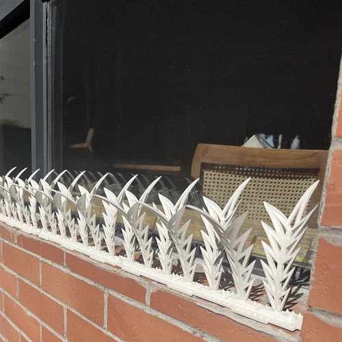 Sloksnes ar tapām putnu atbaidīšanai, dekoratīvas, baltas - no plastmasas, 6 gab. - 11