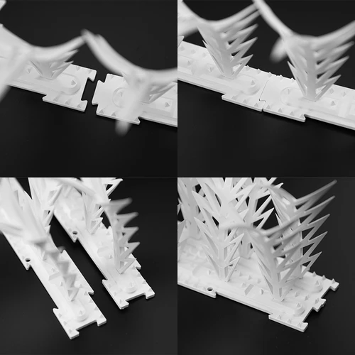 Sloksnes ar tapām putnu atbaidīšanai, dekoratīvas, baltas - no plastmasas, 6 gab. - 5