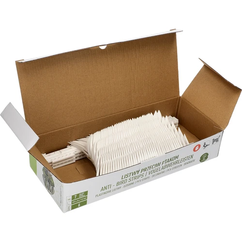 Sloksnes ar tapām putnu atbaidīšanai, dekoratīvas, baltas - no plastmasas, 6 gab. - 8