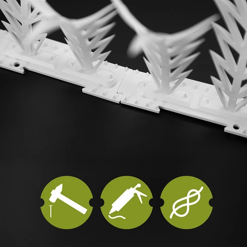 Sloksnes ar tapām putnu atbaidīšanai, dekoratīvas, baltas - no plastmasas, 6 gab. - 6