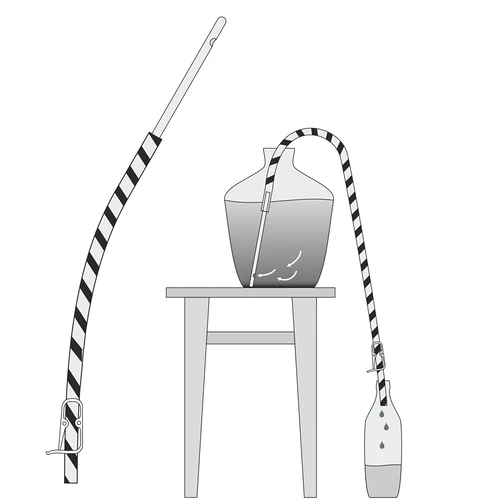 Šļūtene vīna noņemšanai no nogulsnēm ar skavu - 7