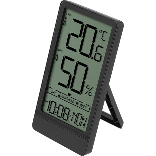 Soens elektroniskais istabas termometrs, melns - 3