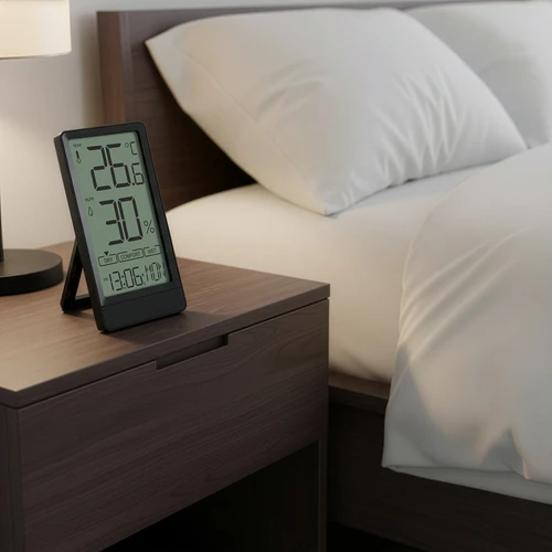 Soens elektroniskais istabas termometrs, melns - 7