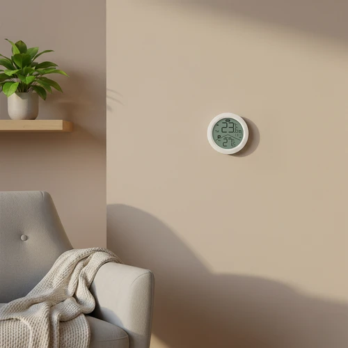 Soens zīmola elektroniskais termometrs - ar ārējo sensoru, apaļš, balts - 8