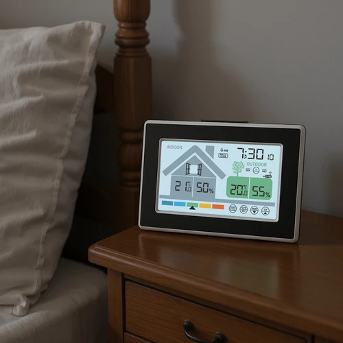 Soens zīmola meteoroloģiskā stacija – elektroniska, ar bezvadu ārējo sensoru - 7