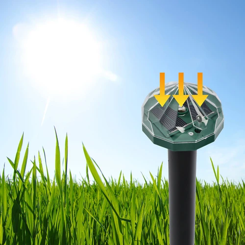 Solārais kurmju atbaidītājs ar LED lampu - 10