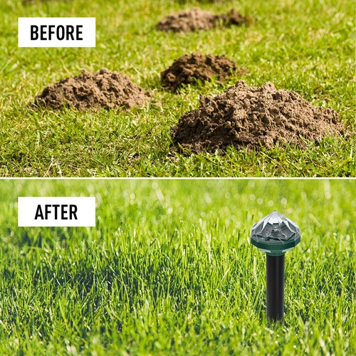 Solārais kurmju atbaidītājs ar LED lampu - 12