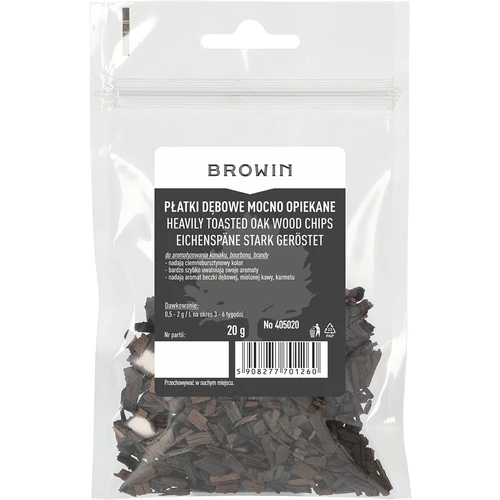 Stipri grauzdētas ozolkoka skaidas, 20 g - 2