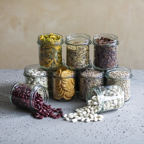 Taisna burka 350 ml (fi 82) ar bordo skrūvējamiem vāciņiem, 6 gab. - 6