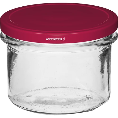 Taisnsienu burka 235 ml (fi82) ar bordo vāciņu, 6 gab. - 2