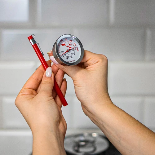 Termometrs ar dubultu skalu (30°C līdz 100°C) / (50°C līdz 300°C) 13,0cm - 5