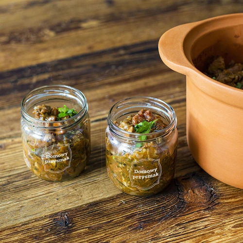 TO burka 425 ml ar apdruku „Mājas gardums” un melnu vāciņu fi 82 - 3 gab. - 7