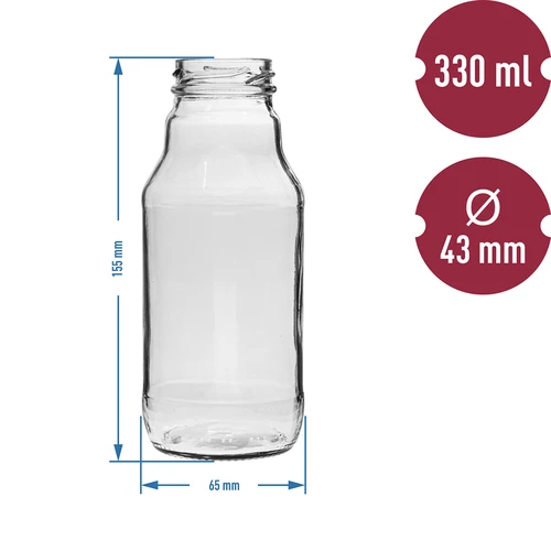 TO pudele sulai, 330 ml, ar vāciņu fi 43 - 6 gab. - 4