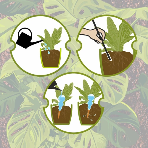 Trīskārša (trīskameru) laistīšanas bumba, caurspīdīgi zaļa, ar keramisku konusu, 600 ml - 10