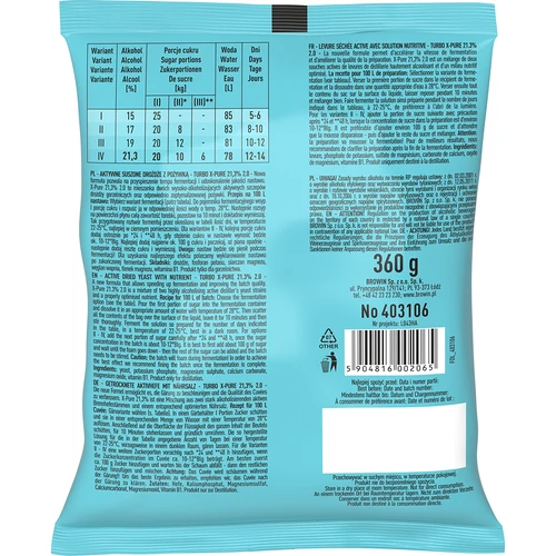 Turbo raugs X-Pure 21,3%, 100 L - 2