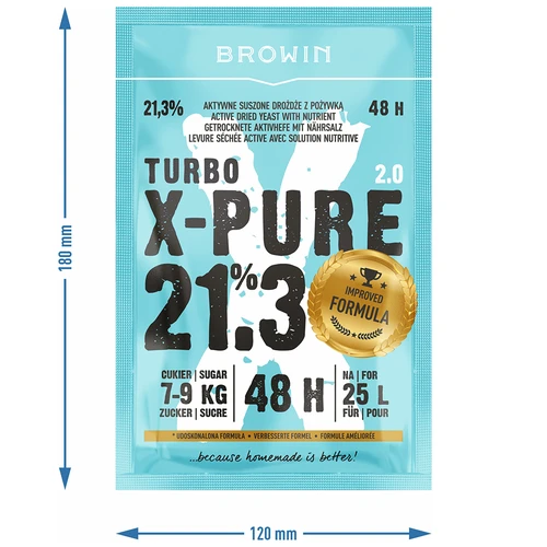 Turbo raugs X-Pure 21,3% 48h, 25 L - 5