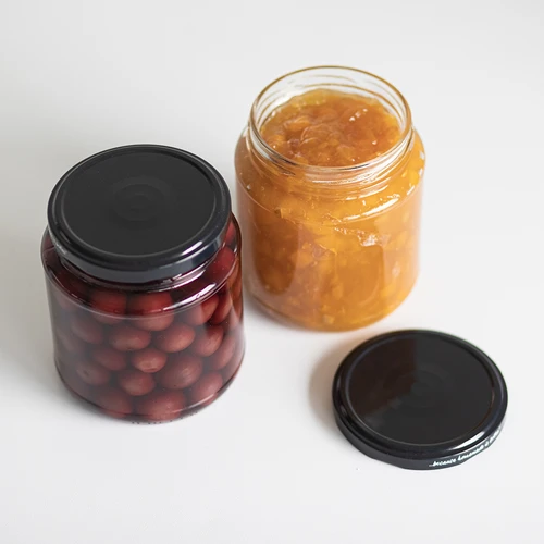 Twist-off burka, grubasek 580 ml ar melnu vāciņu fi 82/6, 6 gab. - 7