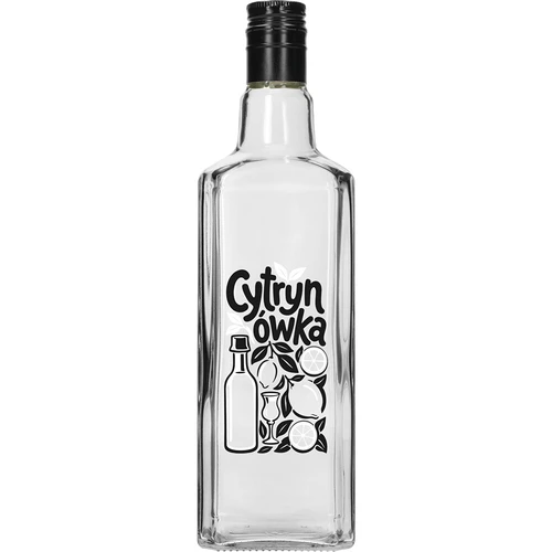 Tynktura pudele 500 ml ar uzdruku „Cytrynówka” un skrūvējamu vāciņu