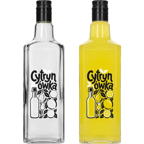 Tynktura pudele 500 ml ar uzdruku „Cytrynówka” un skrūvējamu vāciņu - 3