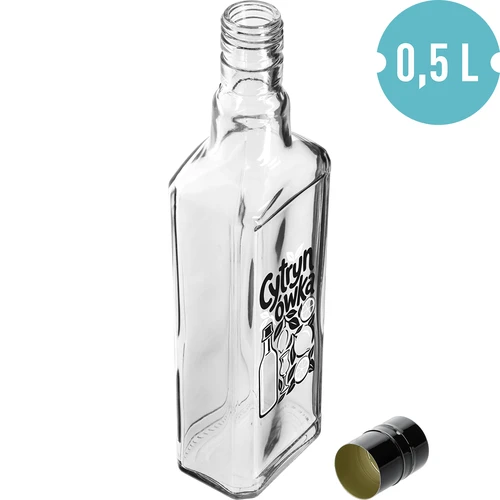 Tynktura pudele 500 ml ar uzdruku „Cytrynówka” un skrūvējamu vāciņu - 2