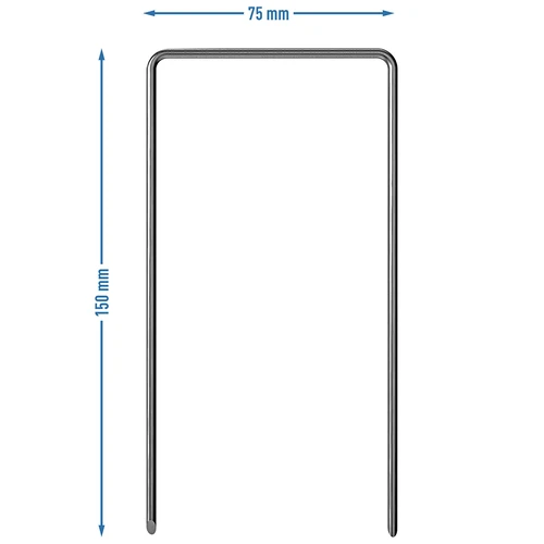 U veida tapas agroplēvei, 100 gab. - 7