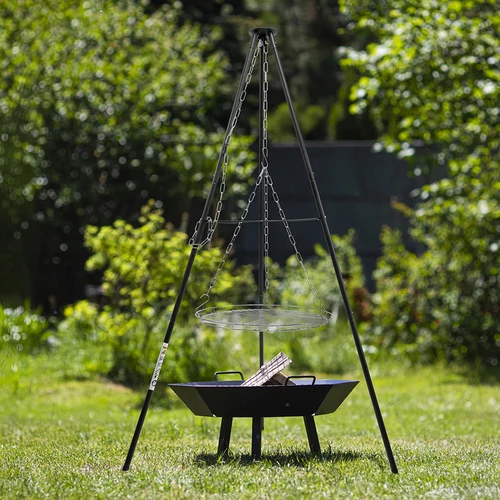 Ugunskura trijkājis ar restēm, 150 cm - 6