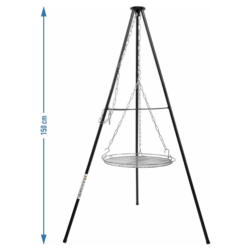 Ugunskura trijkājis ar restēm, 150 cm - 5