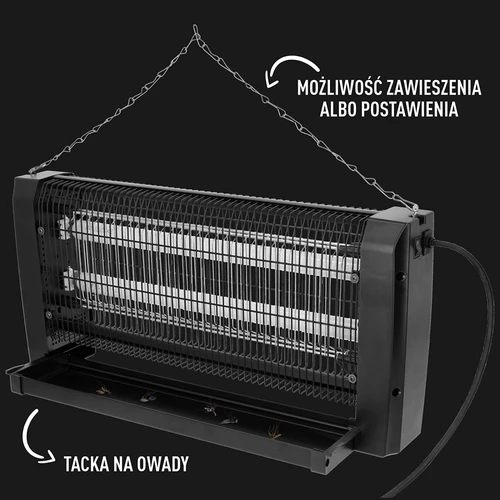 UVA kukaiņu iznīcināšanas lampa 20 W, melna - 5