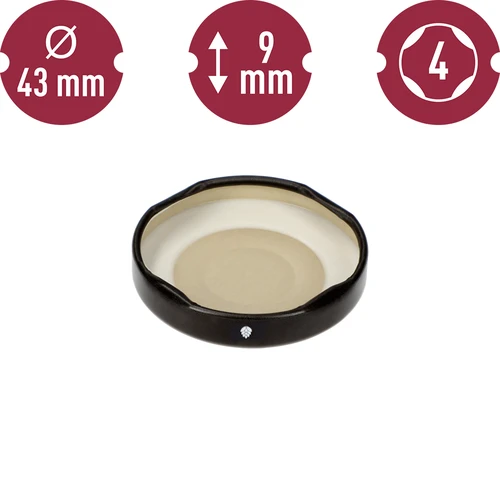 Vāciņš fi 43/4 melns - 10 gab - 6