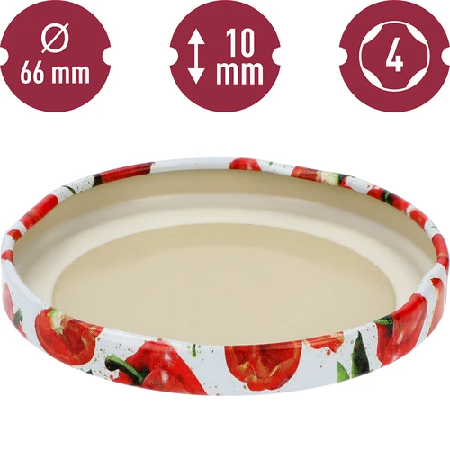 Vāciņš fi 66/4 ar paprikas zīmējumiem - 10 gab. - 4