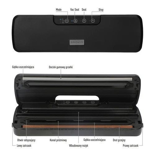 Vakuuma iepakotājs - daudzfunkcionāls, melns - 8