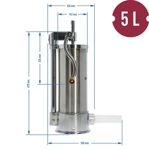 Vertikālais desu pildītājs 5 kg - 10