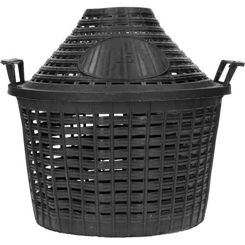 Vīna damadžāns 5 l plastmasas grozā - 5