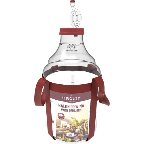 Vīna demižons, viegls, neplīstošs, ar nesšanas siksnām, 20 L - 3