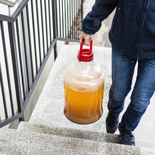 Vīna demižons, viegls, neplīstošs, ar rokturi, 10 L - 17