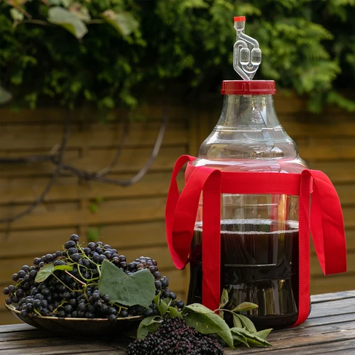 Vīna demižons, viegls, neplīstošs, ar siksnām, 15 L - 8