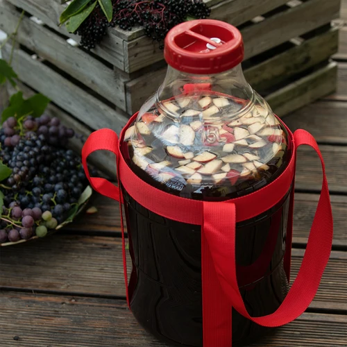 Vīna demižons, viegls, neplīstošs, ar siksnām, 15 L - 9