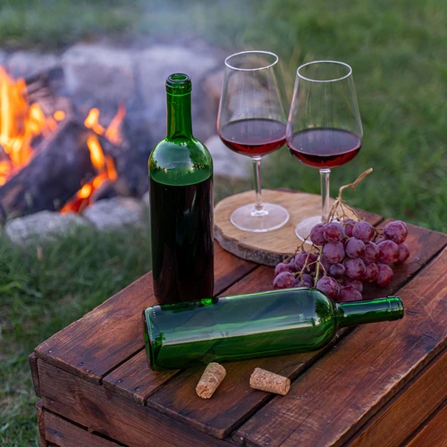 Vīna pudele 0,75 L, zaļa - iepakojumā 8 gab. - 7