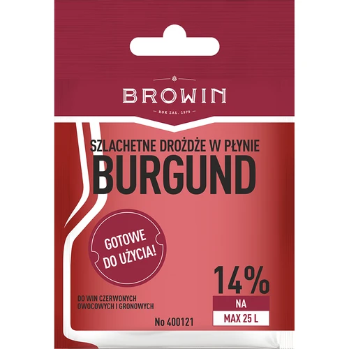 Vīna raugs Burgund bez pavairošanas, 20 ml