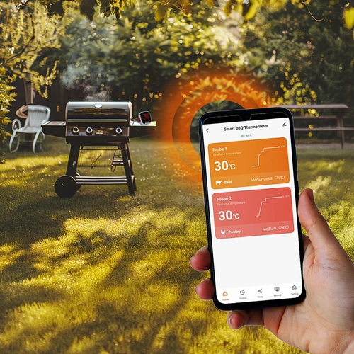 Virtuves termometrs ar Bluetooth, 2 zondes - 12