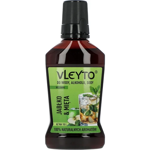 VLEYTO Piparmētra & Ābols – garšas esence ar dabīgām aromatvielām, 250 ml