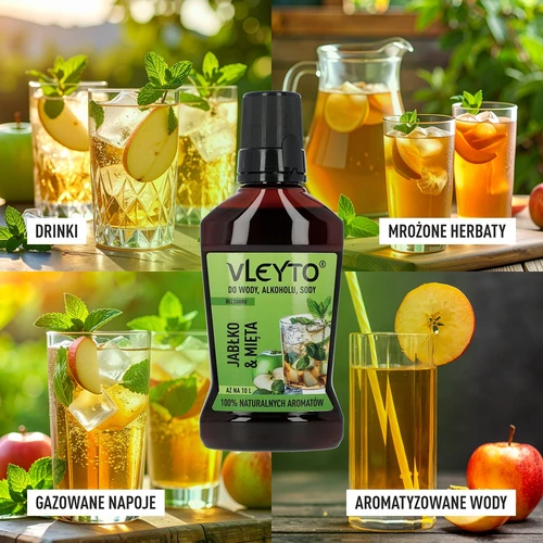 VLEYTO Piparmētra & Ābols – garšas esence ar dabīgām aromatvielām, 250 ml - 7