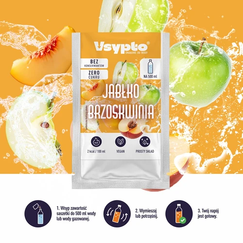 VSYPTO ar ābolu-persiku garšu, 3 g - 5